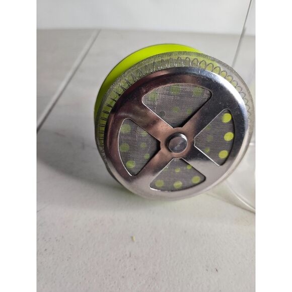 Brandani Italian Style Coffee Press Glass Chrome Chartreuse Plastic 9" - Picture 8 of 9